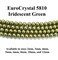 Iridescent Green EuroCrystal 5810 Round Pearls - 2mm, 3mm, 4mm, 5mm, 6mm, 8mm, 10mm, and 12mm - Strands - Made in Austria